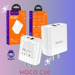 Cóc Sạc Nhanh HoCo C80 PD20W - QC3.0 Chân Dẹp Sạc Nhanh Chính Hãng