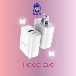 Cóc Sạc Nhanh HoCo C80 PD20W - QC3.0 Chân Dẹp Sạc Nhanh Chính Hãng