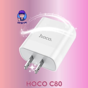 Cóc Sạc Nhanh HoCo C80 PD20W - QC3.0 Chân Dẹp Sạc Nhanh Chính Hãng