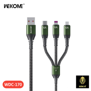 Cáp Sạc Nhanh WeKoMe WDC-170 3in1 6A Chính Hãng