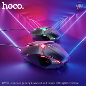 Bộ Bàn Phím Chuột Có Dây GAMING HoCo GM-18 Có Led Chính Hãng