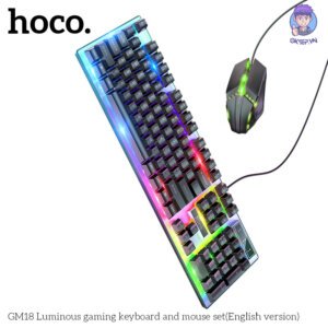 Bộ Bàn Phím Chuột Có Dây GAMING HoCo GM-18 Có Led Chính Hãng