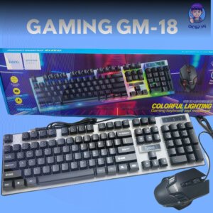 Bộ Bàn Phím Chuột Có Dây GAMING HoCo GM-18 Có Led Chính Hãng