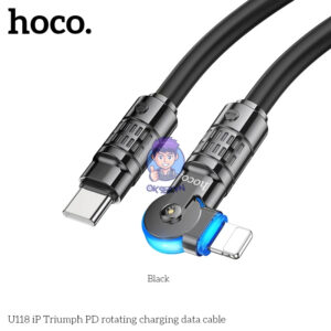 Cap Sac Nhanh Type C to IPhone Lightning HoCo U118 27W Dau Xoay 2