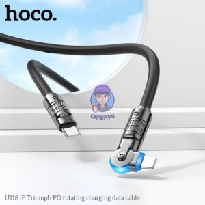 Cap Sac Nhanh Type C to IPhone Lightning HoCo U118 27W Dau Xoay 6