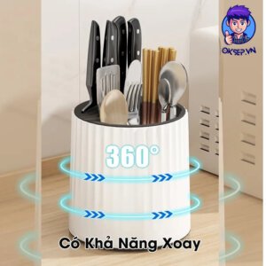 Kệ Đựng Dao Kéo Muỗng Xoay 360 độ