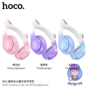 Tai Nghe Bluetooth Chup Tai ko Day Hoco W42 Tai Nghe Chup Tai Bluetooth Khong Day Hoco W42 Tai OKSEP 3