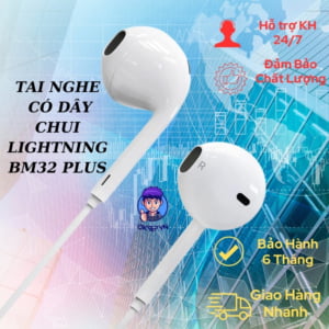 Tai Nghe Co Day 3.5mm – Tai Nghe Day – Day Tai Nghe Borofone BM32 Plus Chui Lightning Chinh Hang tai OKSEPVN 5