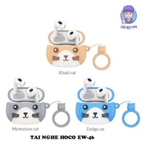 Tai Nghe Bluetooth HoCo EW-46 V5.3 Tặng Kèm Túi Đựng Hình Thú Siêu Hot Chính Hãng