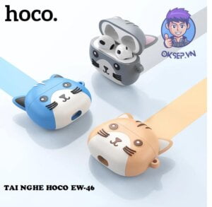 Tai Nghe Bluetooth HoCo EW-46 V5.3 Tặng Kèm Túi Đựng Hình Thú Siêu Hot Chính Hãng