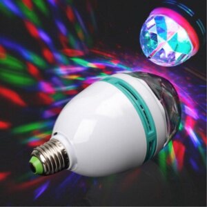 Bong Den Led Vu Truong Xoay 7 Mau Den Led Dui Tron Den San Khau MiNi E27 Nguon 220V Vu Truong Xoay 7 Mau Dui Tron 2 1