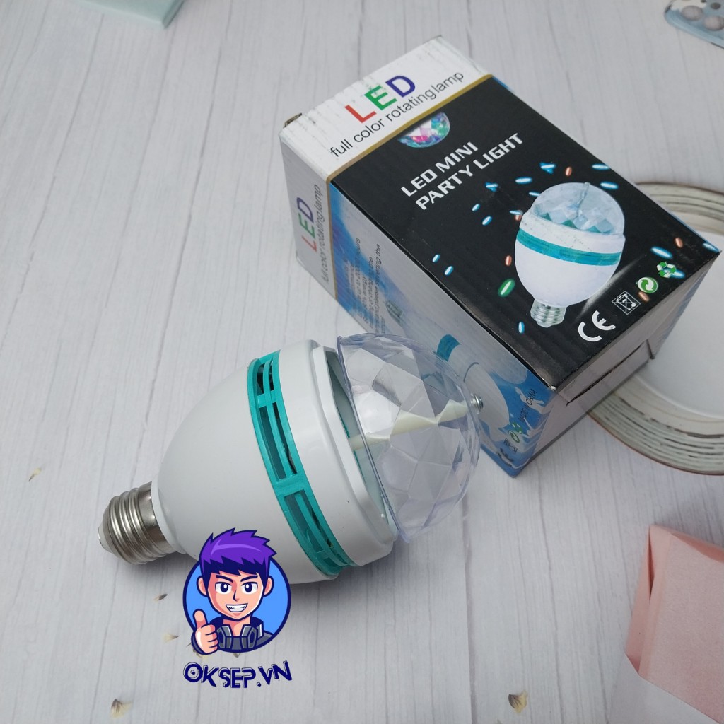 Bóng Đèn Led Vũ Trường Xoay 7 Màu