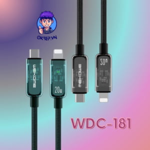 Cáp Sạc Nhanh Wekome WDC-181 Type-c To IOS 20W – Dây Sạc Nhanh Wekome WDC-193 Type-C to Type-C 100W Dây Dù Có Đèn Led