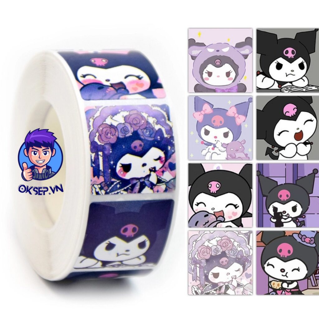 Cuộn 500 Sticker Hình Dán Hoạt Hình