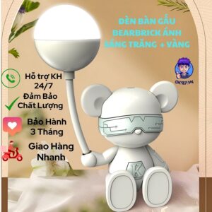 Den De Ban Hinh Gau Bearbrick Anh Sang Trang Va Vang 4