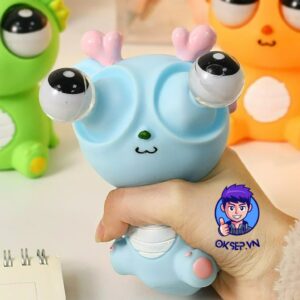 Đồ Chơi Stress Bóp Mắt Lòi Squishy Rồng Kute - Mắt Có Thể Xoay Được - Size Lớn 10cm - Rồng Squishy Lòi Mắt Tại OKSEPVN