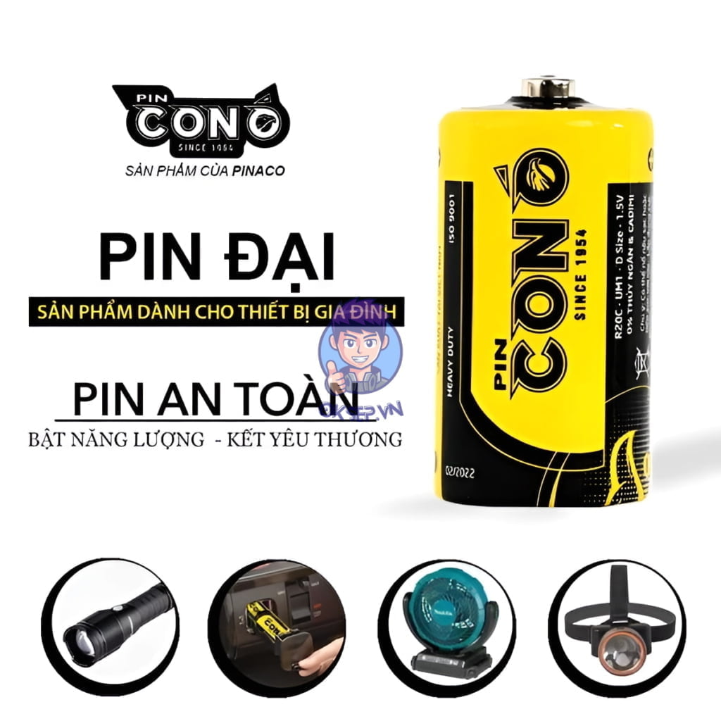 Hộp 12 Viên Pin Con Ó Đại Đa Dụng PVC R20C - Size D