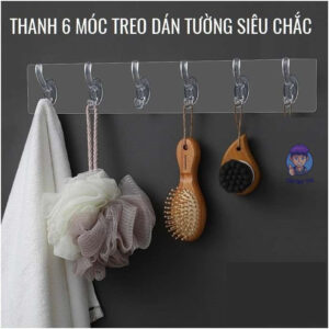 Thanh Moc Treo Do 6 Moc Sieu Dinh Dan Tuong Nha TamNha BepTu Quan Ao Moc 10