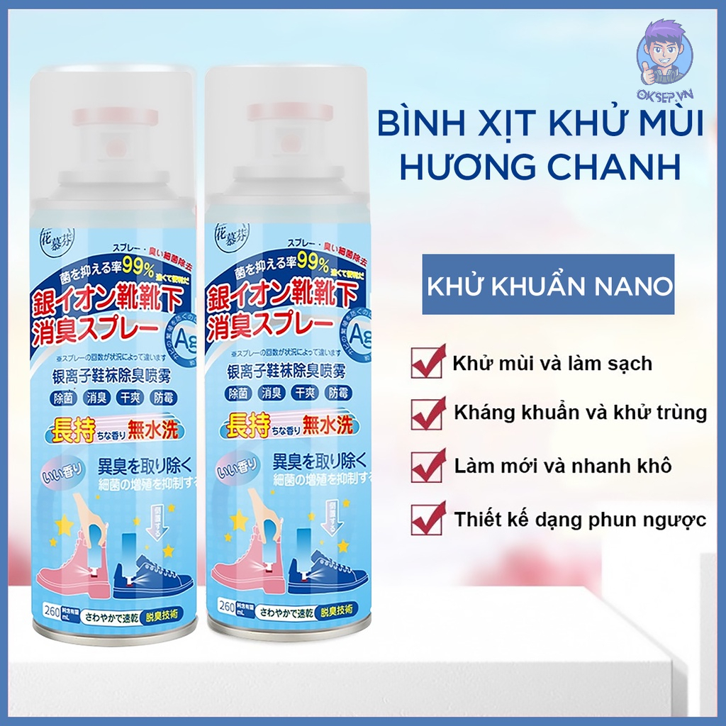 Chai Xịt Khử Mùi Giày Dép, Xịt Khử Mùi Hôi Chân