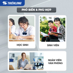 Combo 20 But Bi Thien Long TL 027 ngoi 05mm But Bi Viet 4 Mau Muc XanhDoDenTim OKSEP 9