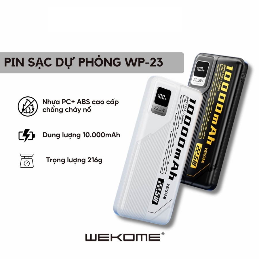 Pin Sạc Dự Phòng Sạc Nhanh Wekome WP-11 10000mAh 